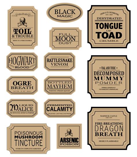 Free Printable Apothecary Jar Labels